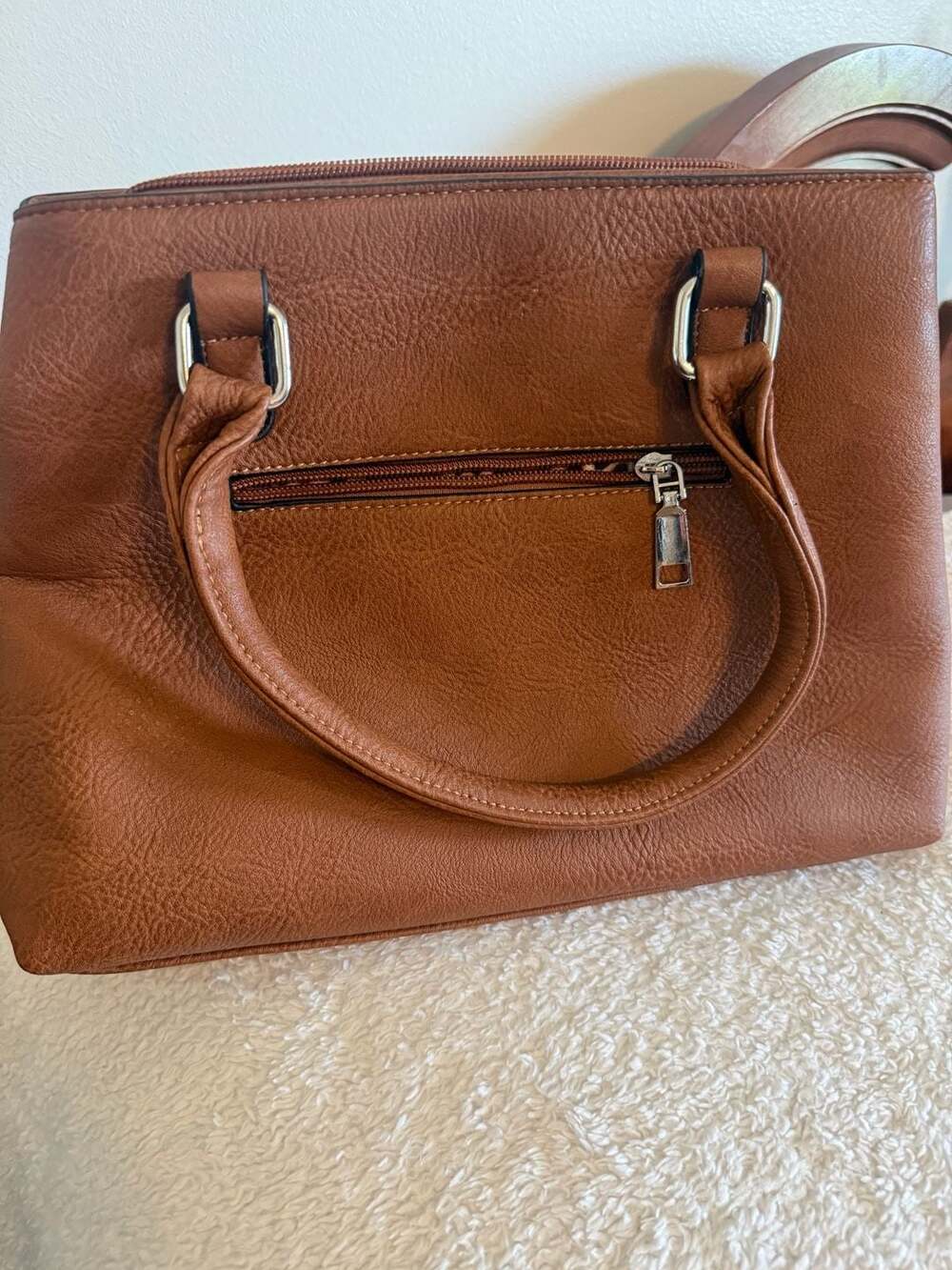 K. Carroll Accessories RFID Protected Satchel Handbag - Brown (Model 583 102)